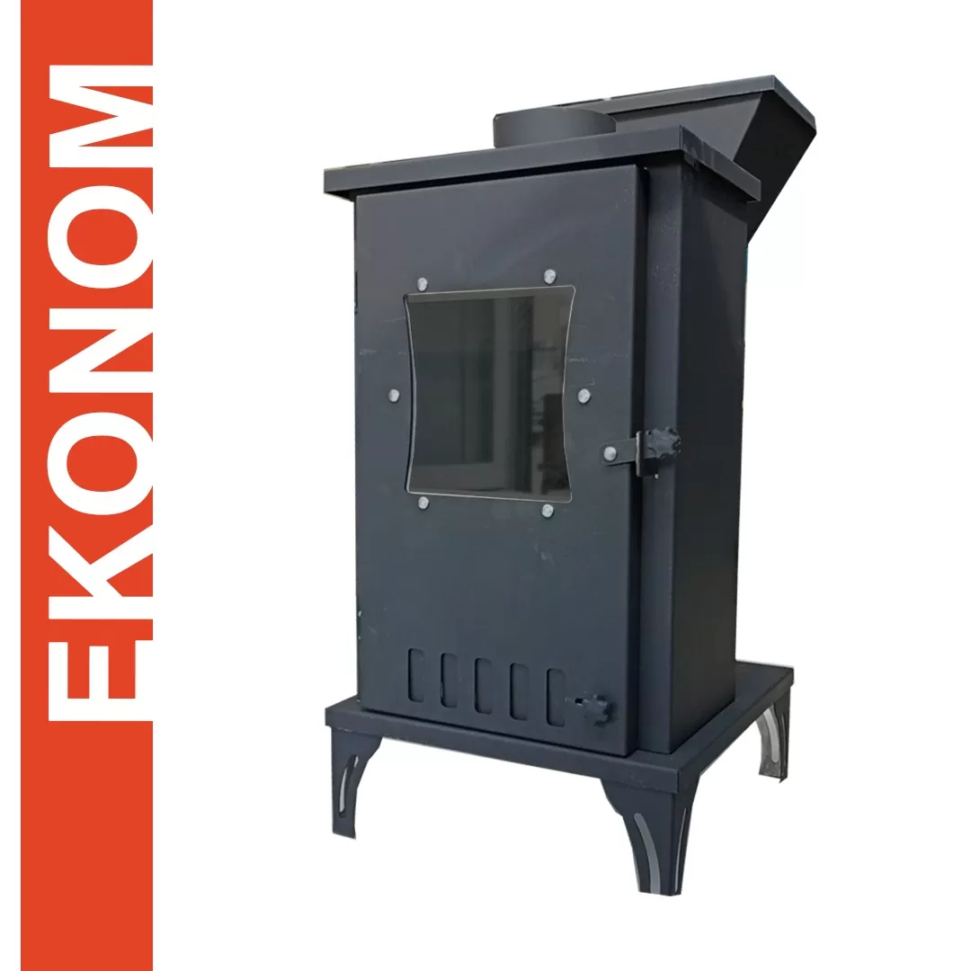 Ekonom Ekonomik Mini Camlı Pelet Soba