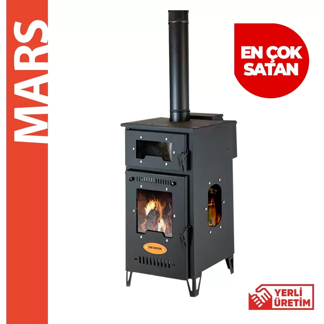 Mars Üç Camlı Fırınlı Pelet Soba