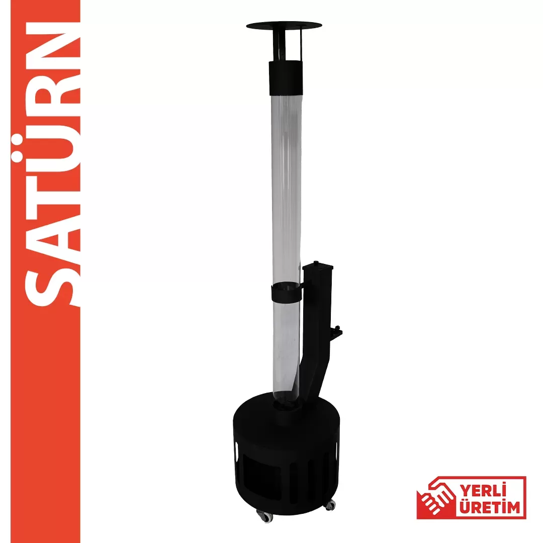 Satürn Büyük Camlı Roket Tipi Pelet Soba